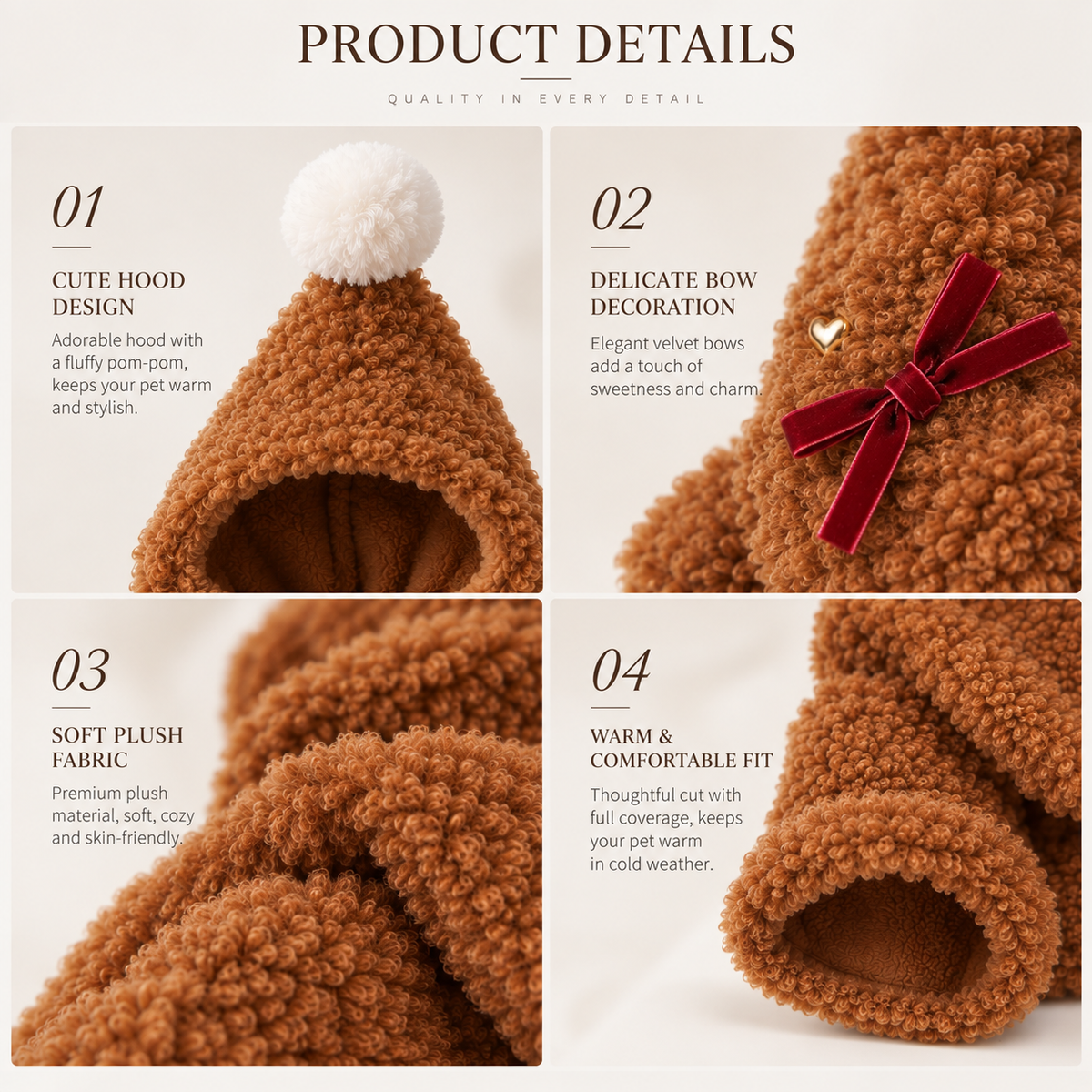 Brown Pet Cape