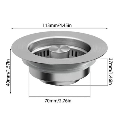 🔥LAST DAY 53% OFF-Upgraded 3 in 1 Kitchen Sink Drain Strainer