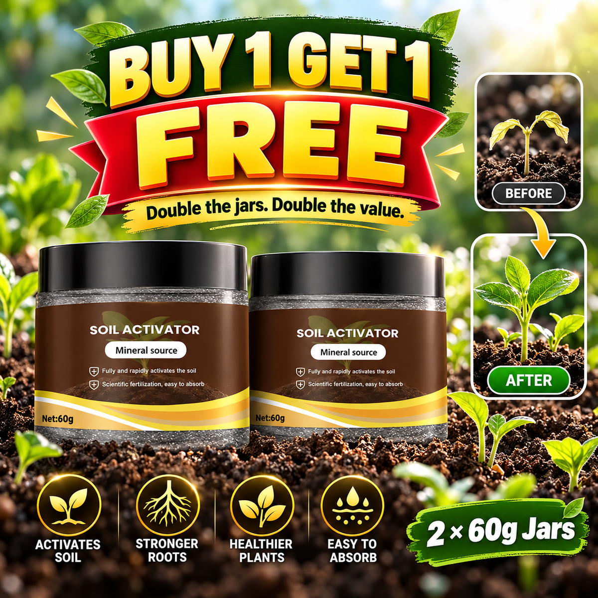 🎁 BUY 1, GET 1 FREE 🌱 Soil Pro Activator